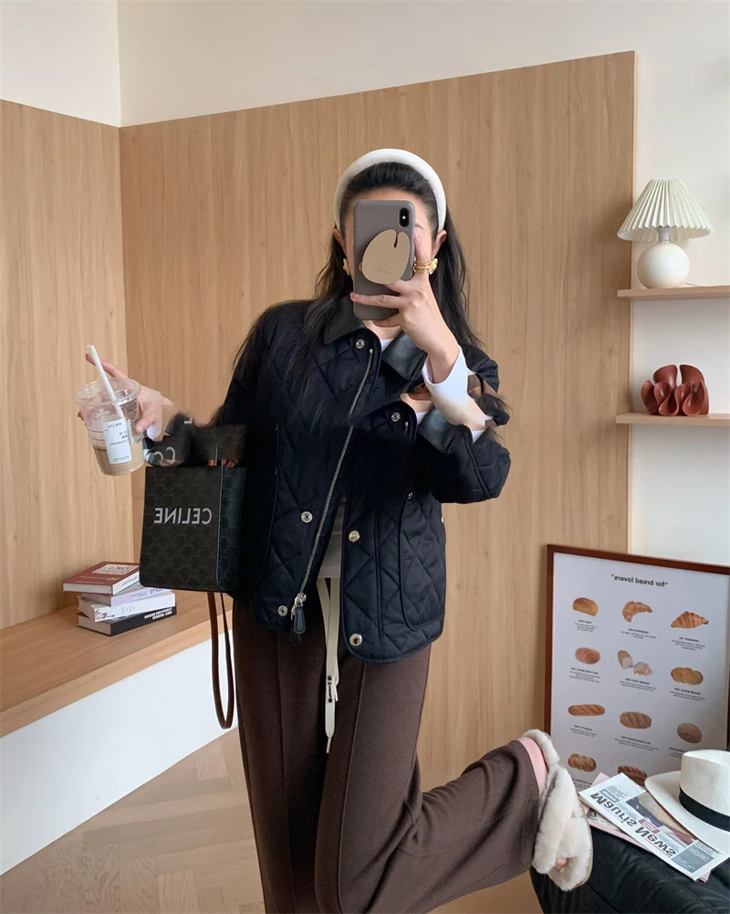Damen Modische Steppjacke mit Taschen Nord Taschen