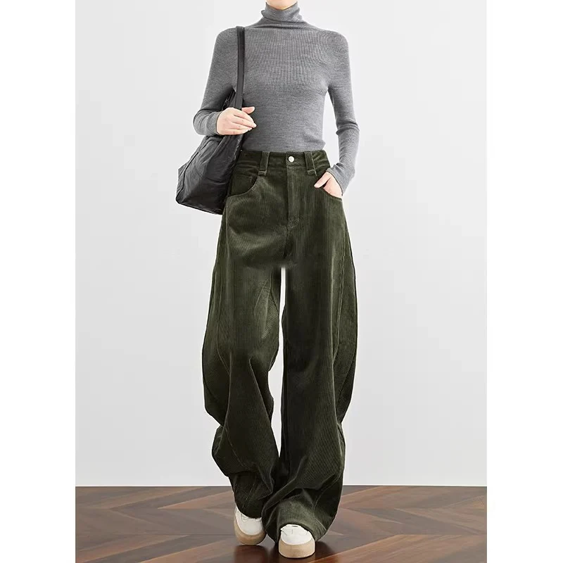 Damen Modischer Grobstrickpullover mit Rundhalsausschnitt Nord Taschen