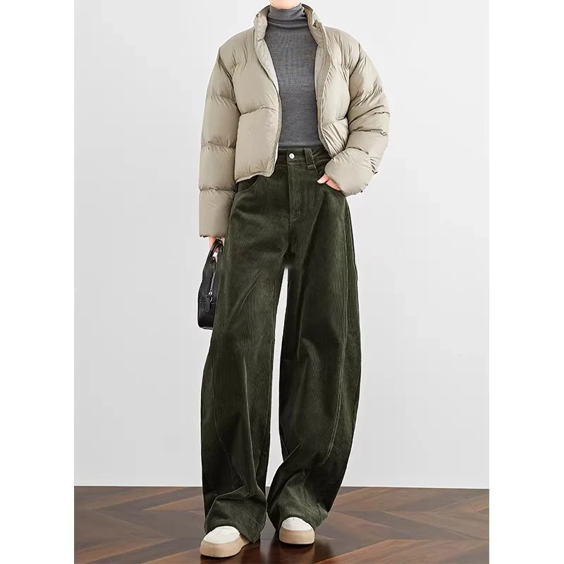 Damen Modischer Grobstrickpullover mit Rundhalsausschnitt Nord Taschen