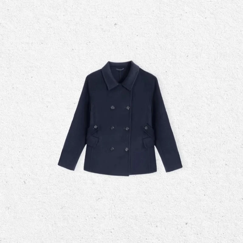 Damen Modischer Doppeltbreasted Blazer Nord Taschen