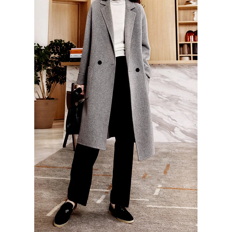 Damen Modischer Cape-Mantel Nord Taschen
