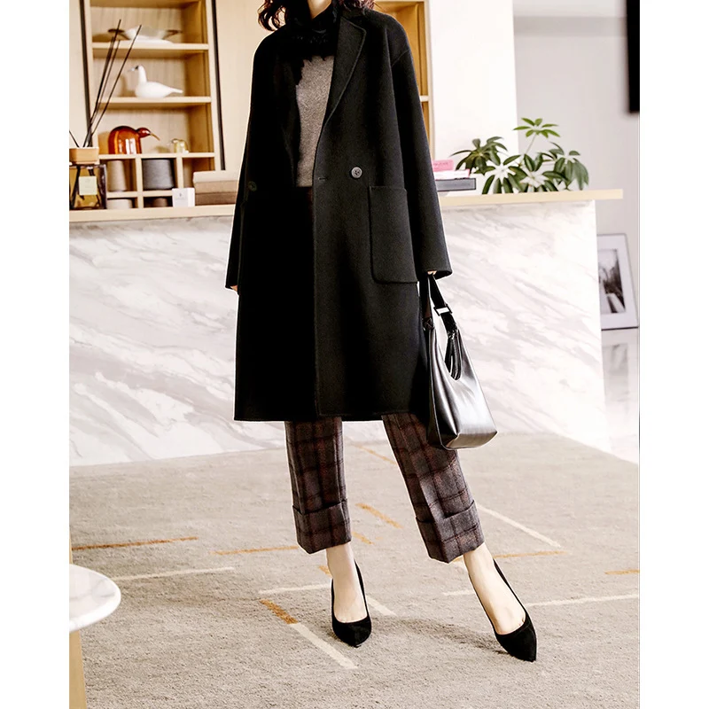 Damen Modischer Cape-Mantel Nord Taschen