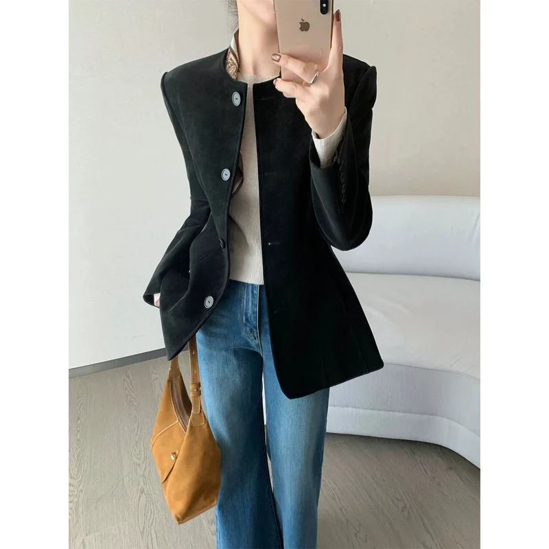 Damen Modischer Blazer mit strukturiertem Design Nord Taschen