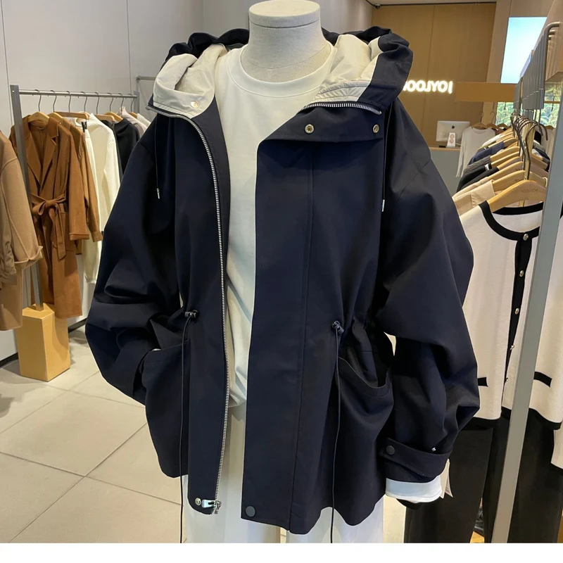 Damen Moderne Utility-Jacke mit hohem Kragen Nord Taschen