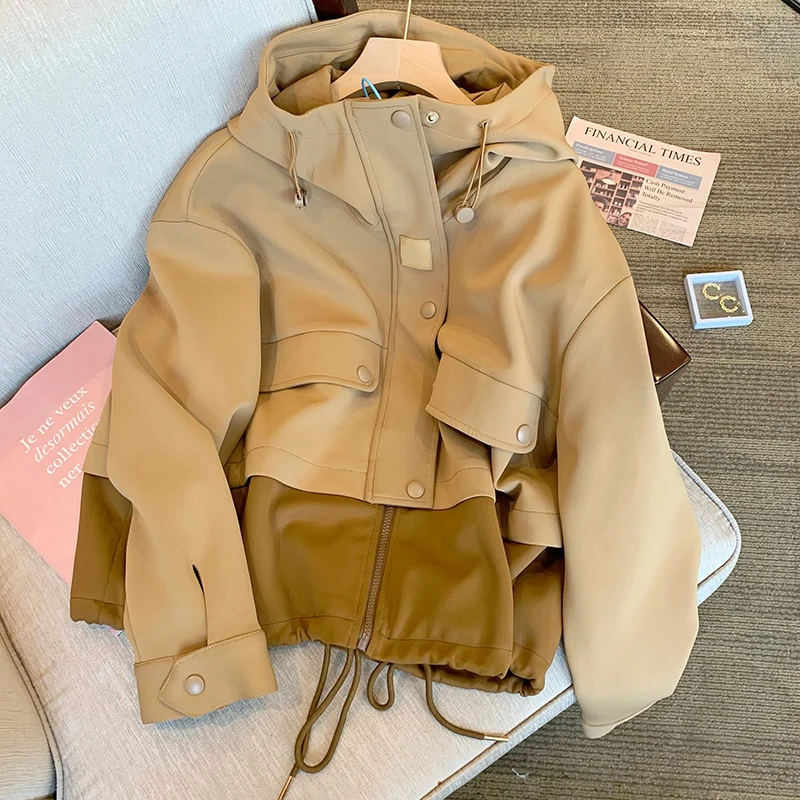 Damen Moderne Übergangsjacke mit hohem Kragen Nord Taschen