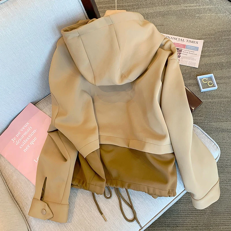 Damen Moderne Übergangsjacke mit hohem Kragen Nord Taschen