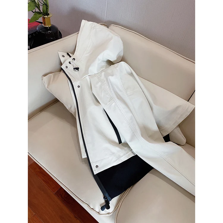 Damen Moderne Übergangsjacke mit extrahohem Kragen Nord Taschen