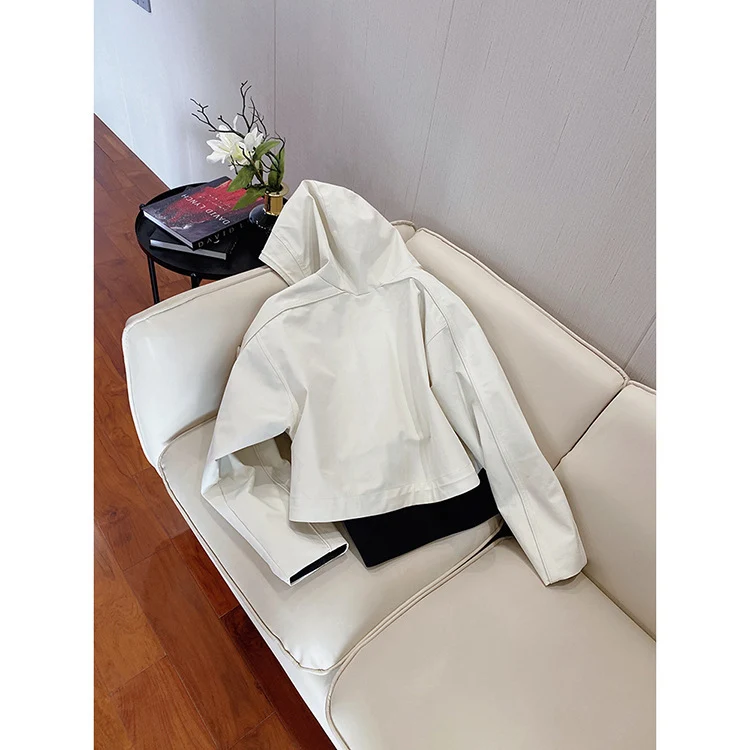 Damen Moderne Übergangsjacke mit extrahohem Kragen Nord Taschen