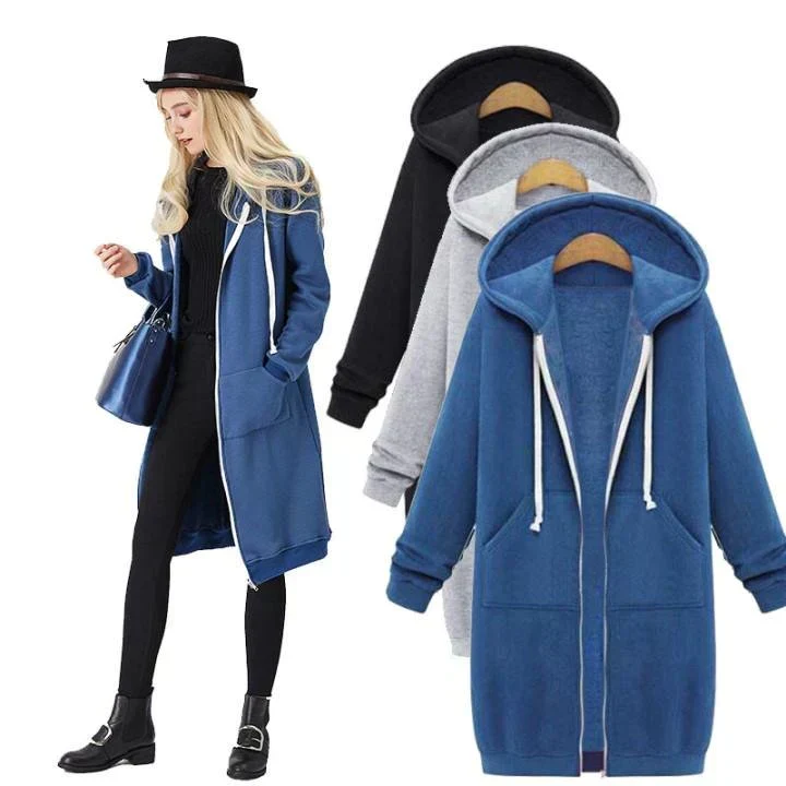 Lange Kapuzenjacke Avellé
