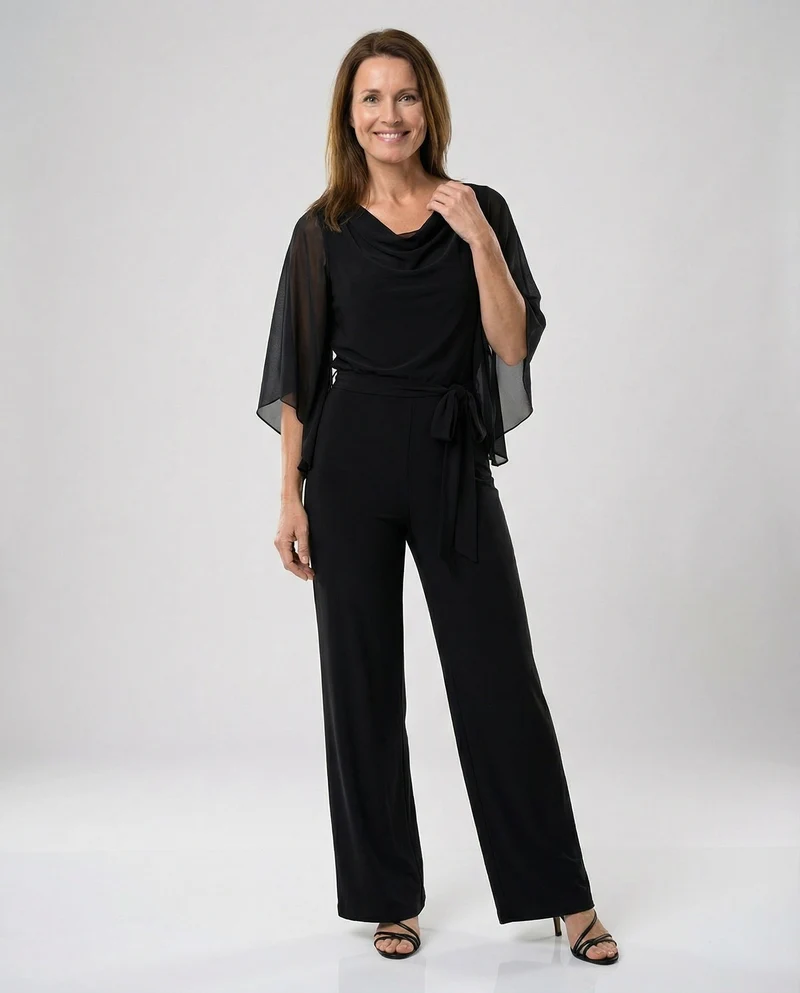 Jumpsuit elegant Damen mit Chiffonärmeln - Vittorelli