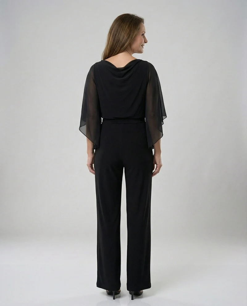 Jumpsuit elegant Damen mit Chiffonärmeln - Vittorelli