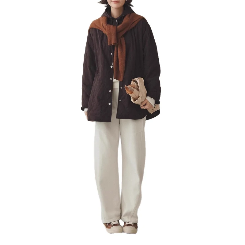 Damen Modische Steppjacke mit Kapuze Nord Taschen