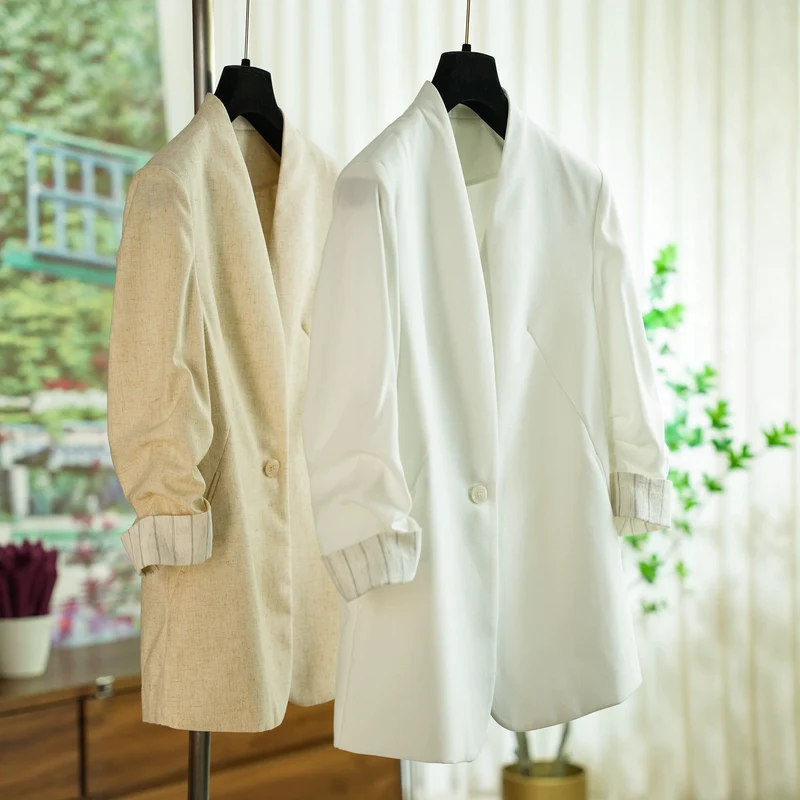 Damen Modischer Blazer mit leicht strukturierter Oberfläche Nord Taschen