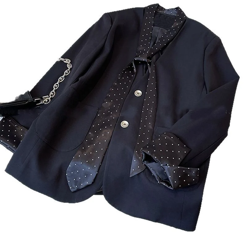 Damen Modischer Blazer mit integriertem Schal Nord Taschen