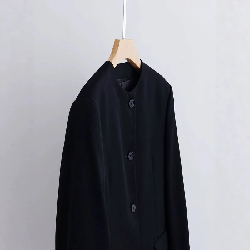 Damen Modischer Blazer mit einfachem Kragen Nord Taschen