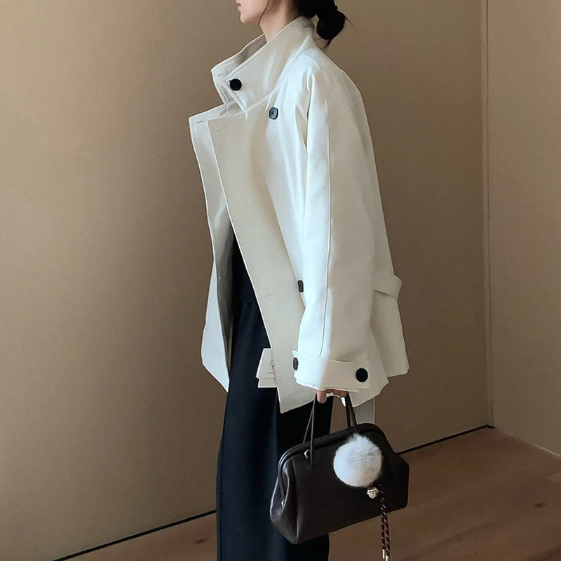 Damen ModischeOversized Übergangsjacke Nord Taschen