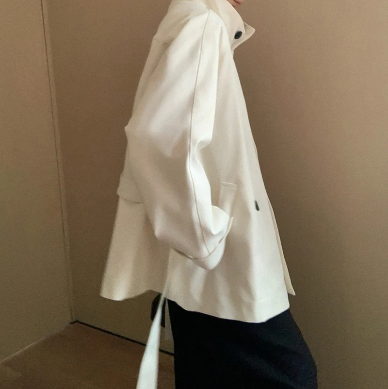 Damen ModischeOversized Übergangsjacke Nord Taschen