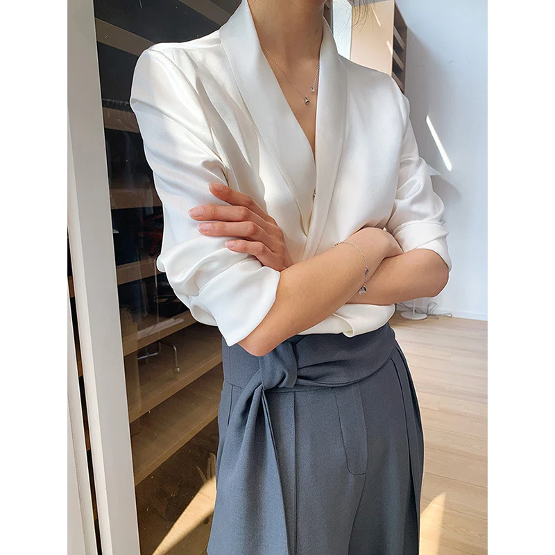 Damen Luxuriöses Satinbluse Nord Taschen
