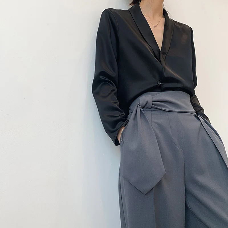 Damen Luxuriöses Satinbluse Nord Taschen