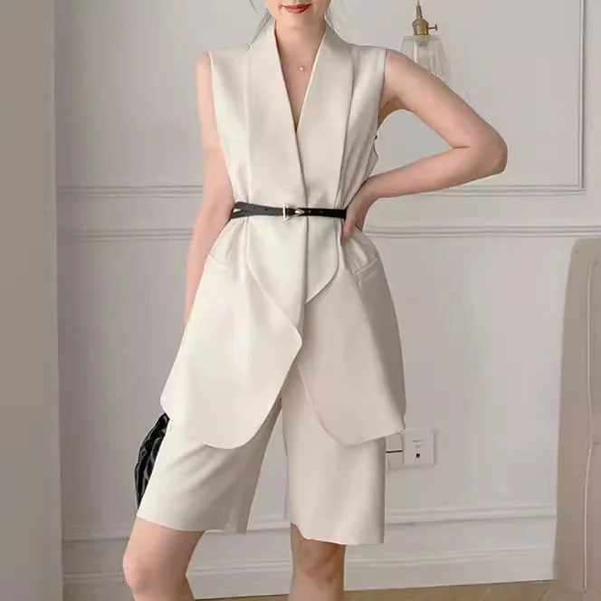 Damen Modische Weste und Shorts Set Nord Taschen