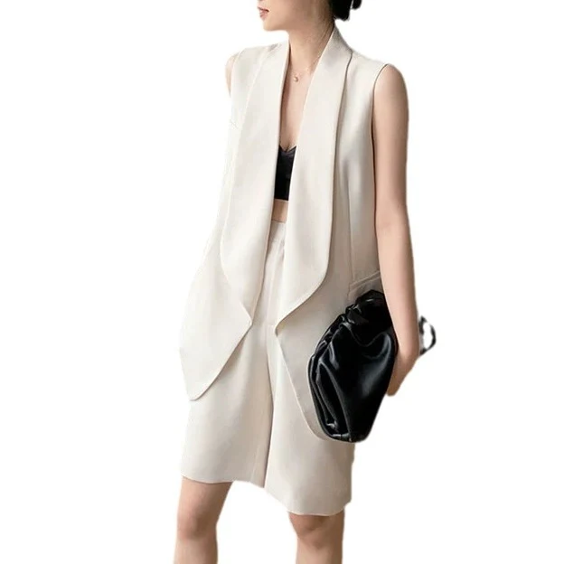 Damen Modische Weste und Shorts Set Nord Taschen