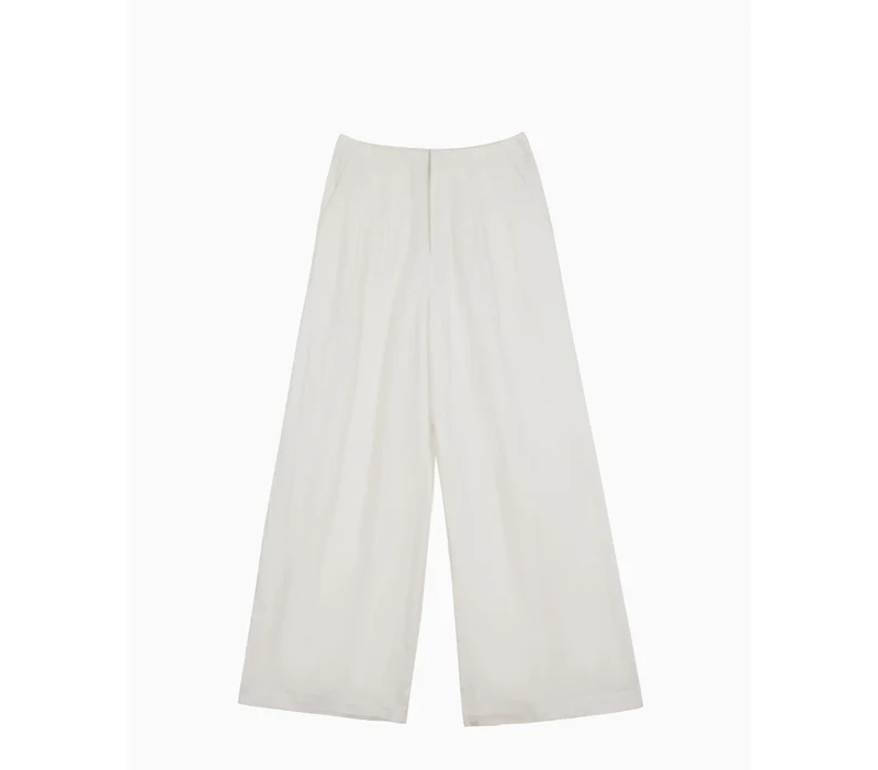 Damen Luftige Weite Leinenhose Nord Taschen