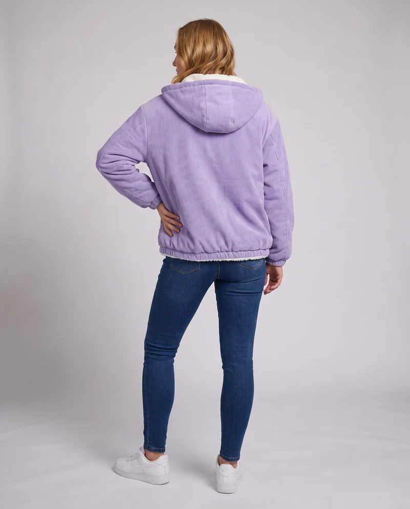 Damen Fleece gefütterte Cordjacke Nord Taschen
