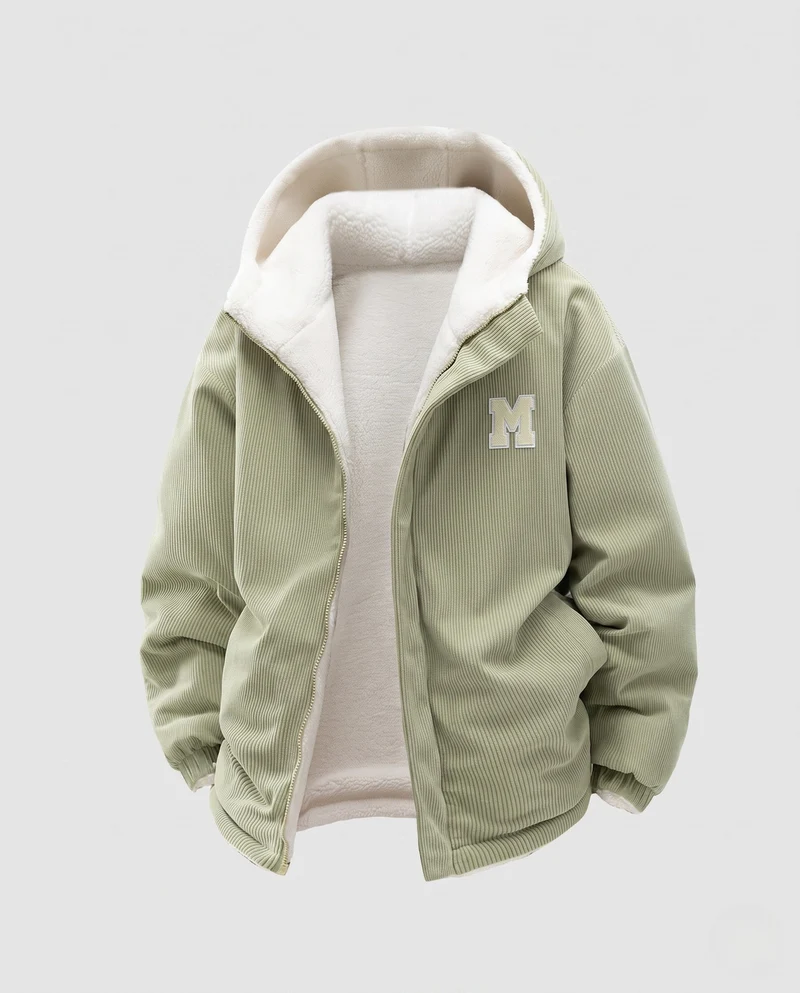 Damen Fleece gefütterte Cordjacke Nord Taschen