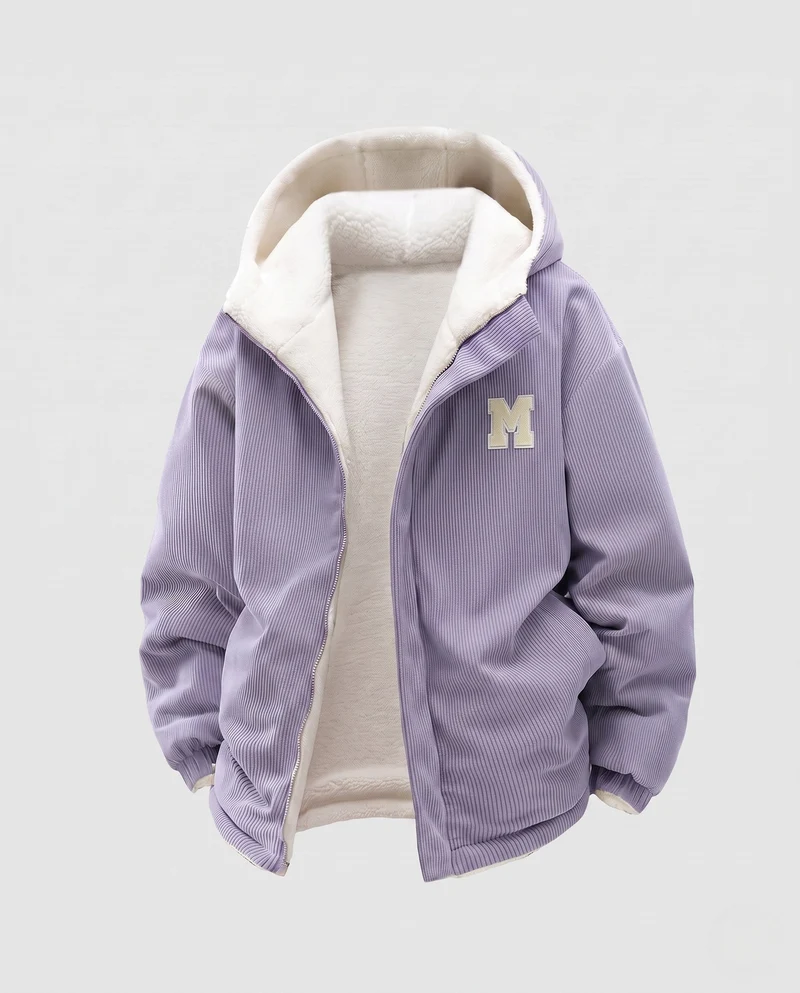 Damen Fleece gefütterte Cordjacke Nord Taschen