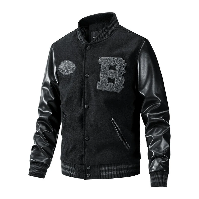Herren Sportliche Collegejacke Nord Taschen