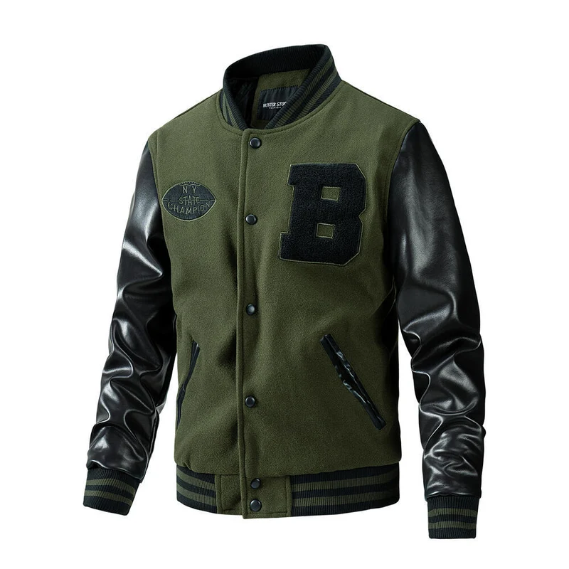 Herren Sportliche Collegejacke Nord Taschen