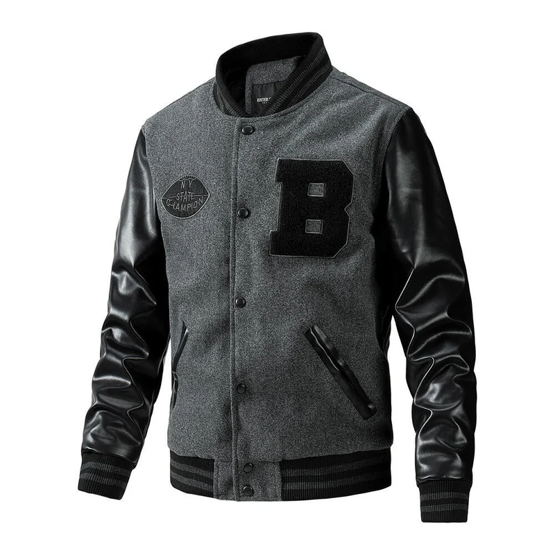 Herren Sportliche Collegejacke Nord Taschen