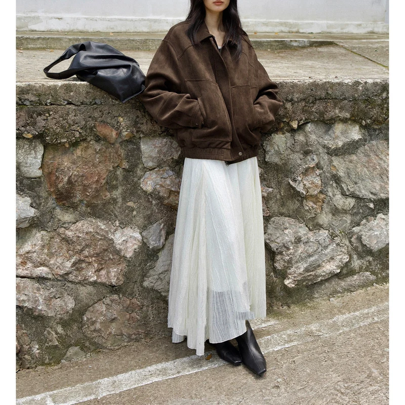 Damen Modische Oversized-Jacke Nord Taschen