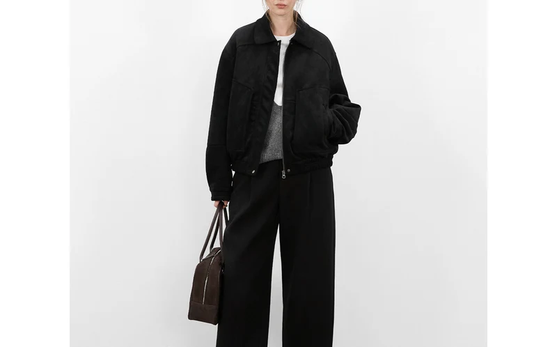 Damen Modische Oversized-Jacke Nord Taschen