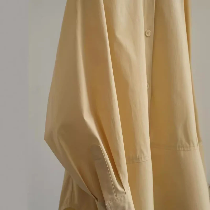 Damen Modische Oversized-Hemdbluse Nord Taschen
