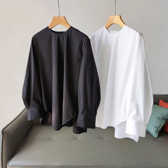Damen Modische, weit geschnittene Bluse Nord Taschen