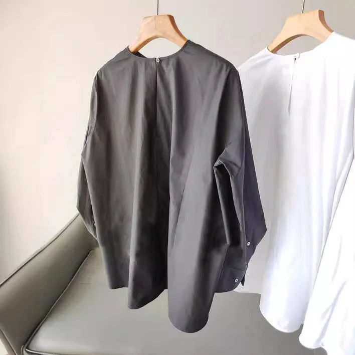 Damen Modische, weit geschnittene Bluse Nord Taschen