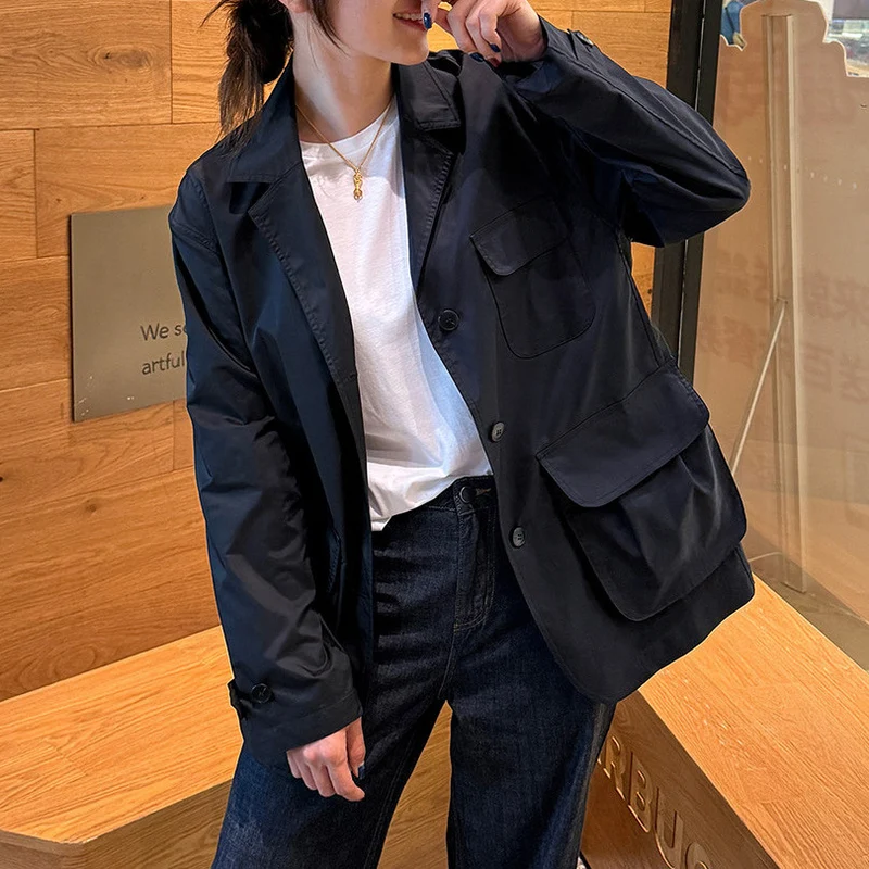 Damen Modische Utility-Jacke mit praktischen Taschen Nord Taschen