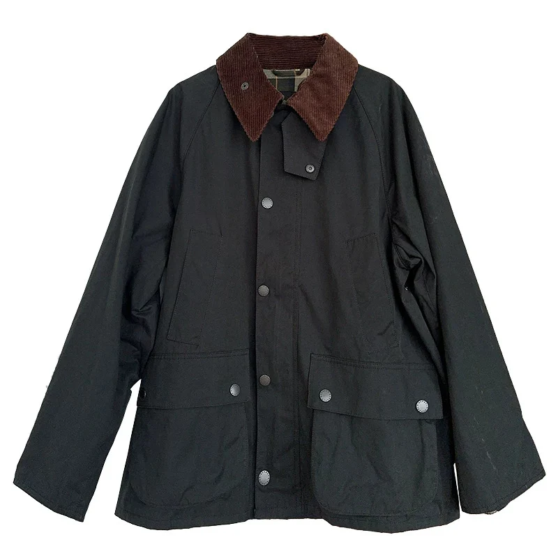 Damen Modische Utility-Jacke mit Karomuster Nord Taschen