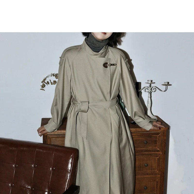 Damen Modische Utility-Jacke mit hohem Kragen Nord Taschen
