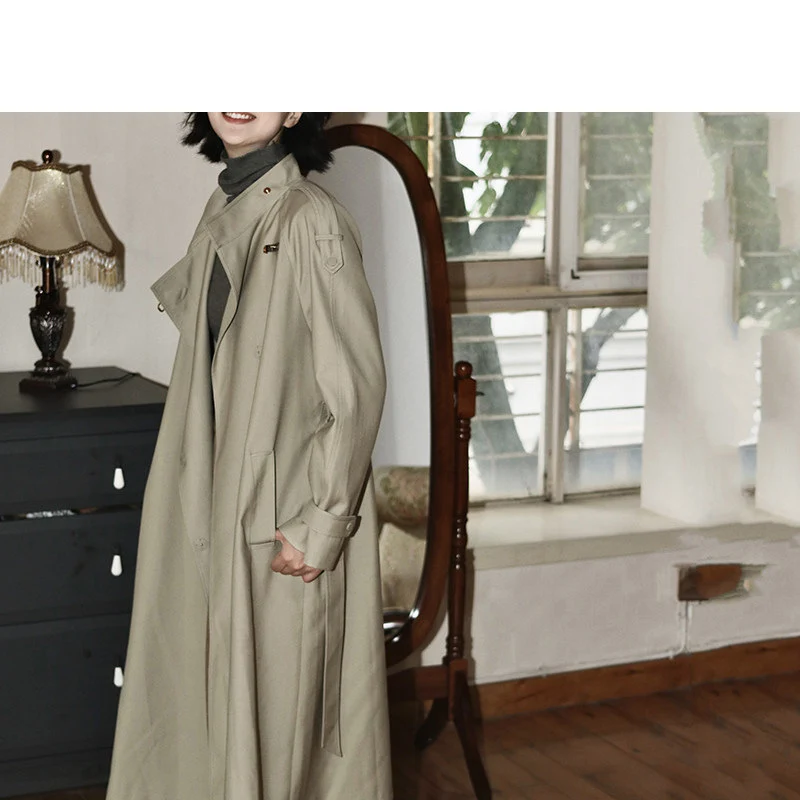 Damen Modische Utility-Jacke mit hohem Kragen Nord Taschen
