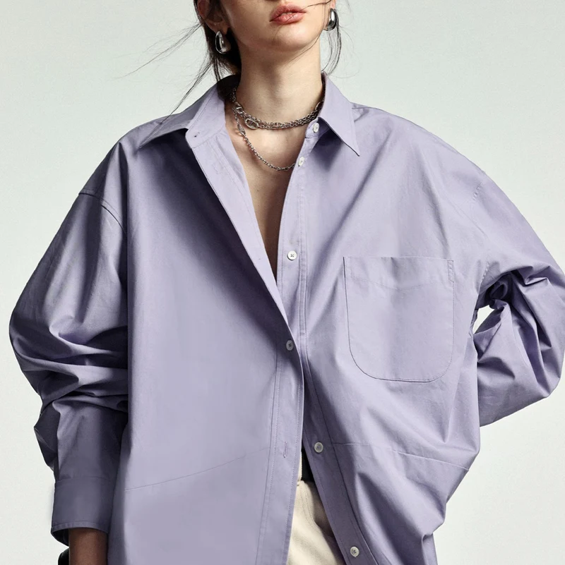 Damen Oversized Hemd Nord Taschen