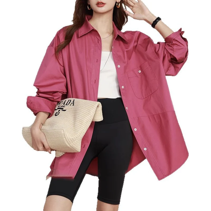 Damen Oversized Hemd Nord Taschen