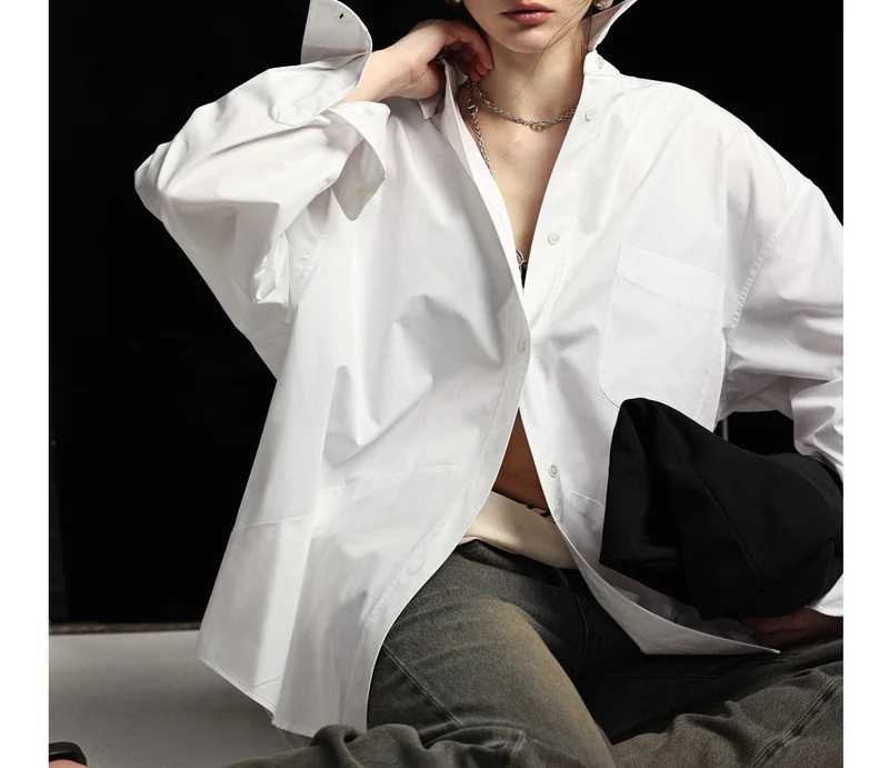 Damen Oversized Hemd Nord Taschen