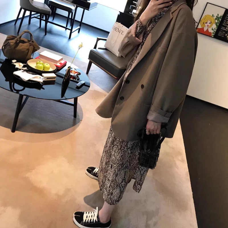 Damen Oversized Blazer mit doppelter Knopfleiste Nord Taschen