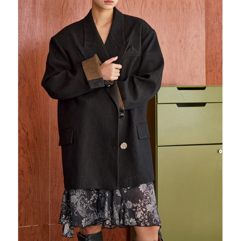 Damen Oversized Blazer aus hochwertigem Stoff Nord Taschen