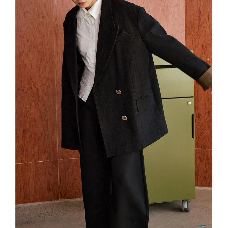 Damen Oversized Blazer aus hochwertigem Stoff Nord Taschen