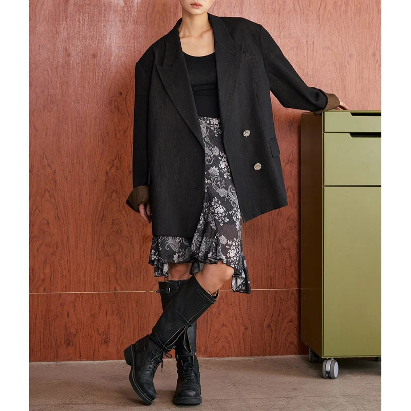 Damen Oversized Blazer aus hochwertigem Stoff Nord Taschen