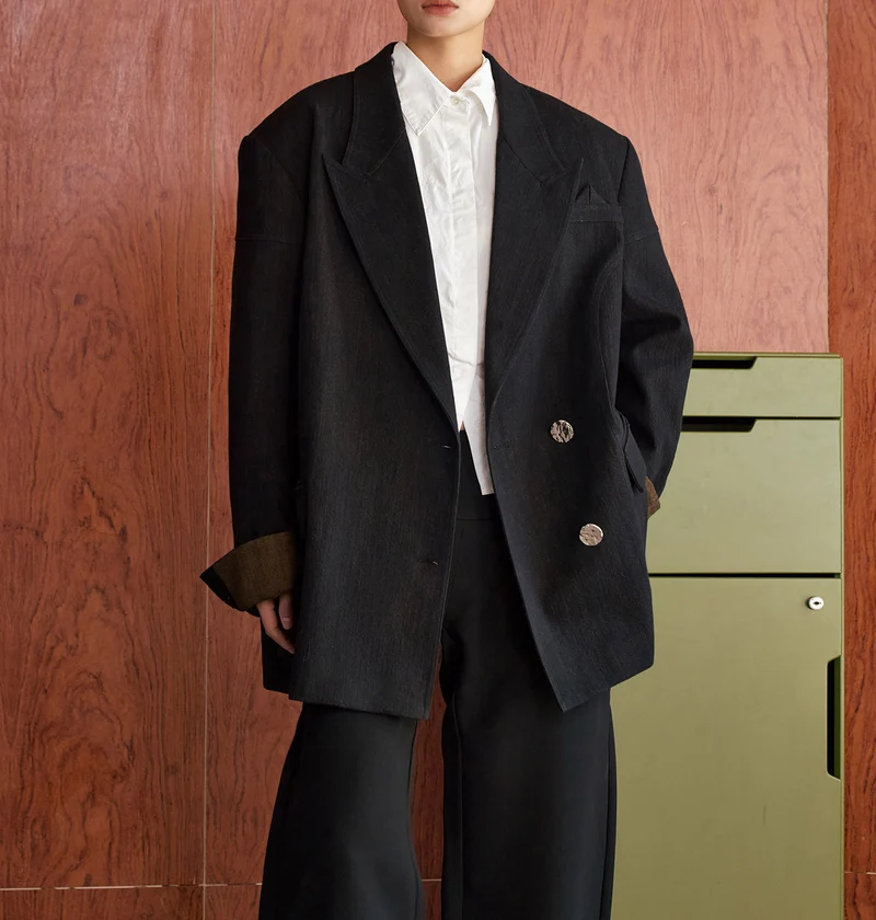 Damen Oversized Blazer aus hochwertigem Stoff Nord Taschen
