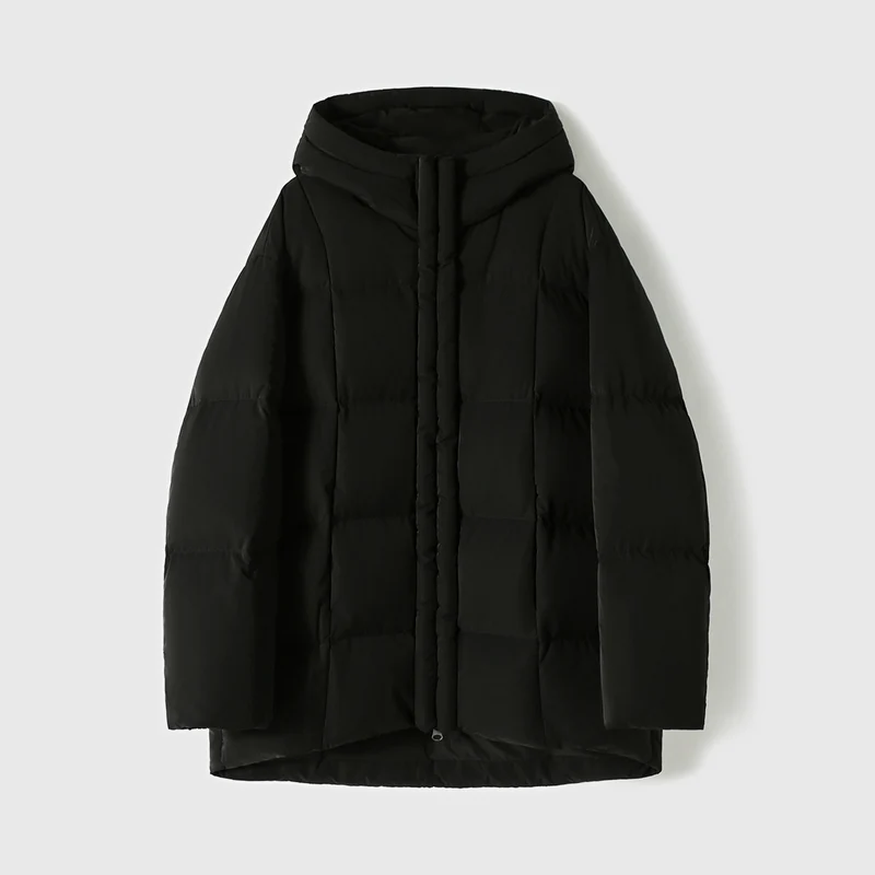 Damen Modische lange Daunenjacke Nord Taschen